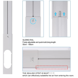 <span class=keywords><strong>Kit</strong></span> de Ventilation de fenêtre de climatisation, bouche plate, 21.65 pouces, déflecteur de scellage de fenêtre, 3 pièces - Product Image 2