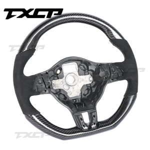 Volante in Fibra di Carbonio Adatto per <span class=keywords><strong>Volkswagen</strong></span> Polo MK5 Golf 6 Jetta MK6 R GTI Golf 5 Scirocco CC Passat Tiguan - Product Image 5