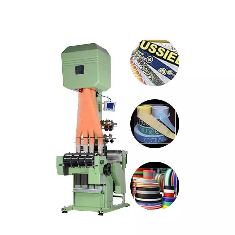Machine de fabrication d'étiquettes tissées avec aiguille jacquard, machine à bande élastique pour salon