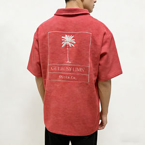 Serviettes de plage personnalisées en coton pour hommes, t-shirts en tissu éponge, t-shirts d'été pour hommes, chemises-serviettes surdimensionnées pour hommes - Product Image 5