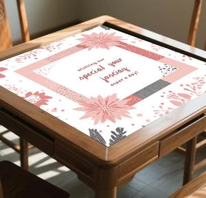 Tapis de Mahjong de Bureau Pliable en Mélamine et Métal, Silencieux, Grand Format, Portable, à 4 Pieds, Moderne, Antidérapant et Imperméable - Product Image 6