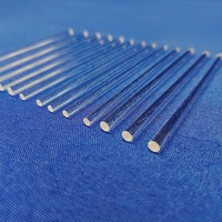 Barre de verre de silice fondue de précision, tige de quartz transparente pour pièces d'équipement optique