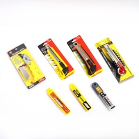 Cutter de sécurité de bureau DIY OEM en acier à haute teneur en carbone, 18 mm, rétractable, avec poignée ergonomique en aluminium et prise en main confortable