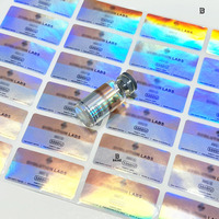 Etiquetas Holográficas para Frascos Pequeños, Adhesivos Resistentes a los Rayos UV e Impermeables para Botellas de Cosméticos y Aceites Esenciales
