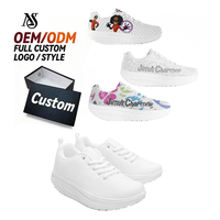 Chaussures à semelle épaisse MD pour femmes, chaussures de course décontractées respirantes en maille, imprimées, chaussures de sport