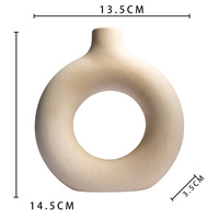 Vase en céramique nordique Beige maison Table décoration Vase accessoires de décoration de table