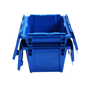 QS <strong>Plastic</strong> <strong>Small</strong> Moving Tote with Attached Lid Nest <strong>Stackable</strong> <strong>Plastic</strong> Storage Containers Storage Box <strong>Crates</strong> - Product Image 6