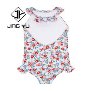 Traje de Baño Profesional Nuevo 2025, Bikini Floral con Cuello Halter para Niñas, Traje de Baño de una Pieza de Poliéster Reciclado Personalizado - Product Image 3