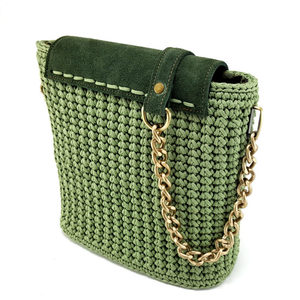 กระเป๋าด้านล่างทำมือ PU ตะขอเข็มกระเป๋าด้านล่างพร้อมที่จับและชุดเชือกสายรัดไหล่ด้านล่างสำหรับกระเป๋าถักแบบทำมือ - Product Image 3