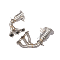 Colectores de escape rectos de acero inoxidable T304 para Porsche 911 992 GT3 4.0L, mejora de potencia con tubo de escape OEM