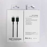 Kabel Pengisian Daya dan Data USB-C 25W 3A Cepat 45W 5A Berpelindung Foil Tipe C ke Tipe C untuk Ponsel Samsung S21 S20 Note10