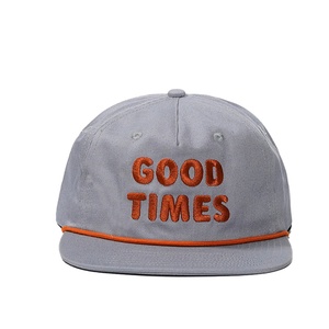 Gorro de Béisbol de 5 Paneles con Visera Plana, Bordado Personalizado con Logotipo, Cierre a Presión, de Algodón - Product Image 2