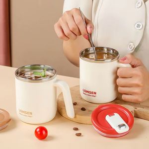 Taza de Acero Inoxidable de 500 ml Resistente al Calor para el Hogar, Oficina, Estudiantes, para Agua, Leche, Cerveza, Café, con Pajita - Product Image 5