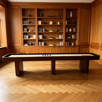 Mesa de Shuffleboard Grande de Madera Sólida, Mesa de Juego Clásica de Lujo para Sala de Juegos en Casa, Entretenimiento Familiar en Interiores, Tamaño Personalizado