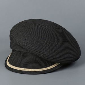 2025 New Arrival Striped Beret Cap <b>Summer</b> Sunscreen <b>Straw</b> <b>Hat</b> Colorful Side Casual Women Fashion <b>Straw</b> Sun <b>Hat</b> - Product Image 6