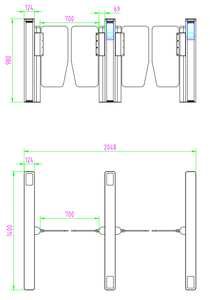 알루미늄 자동화 속도 장벽 게이트 스와이프 카드 접근 제어 효율적인 접근 제어를 위한 판매 개찰구 솔루션 - Product Image 6