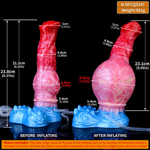 Monster Fantasy Dildo gonflable en forme de chien pour femmes et hommes, Ovipositor, Grand dildo éjaculateur, Plug anal en forme de pénis, Sex toy <span class=keywords><strong>gay</strong></span> à <span class=keywords><strong>ventouse</strong></span> - Product Image 3