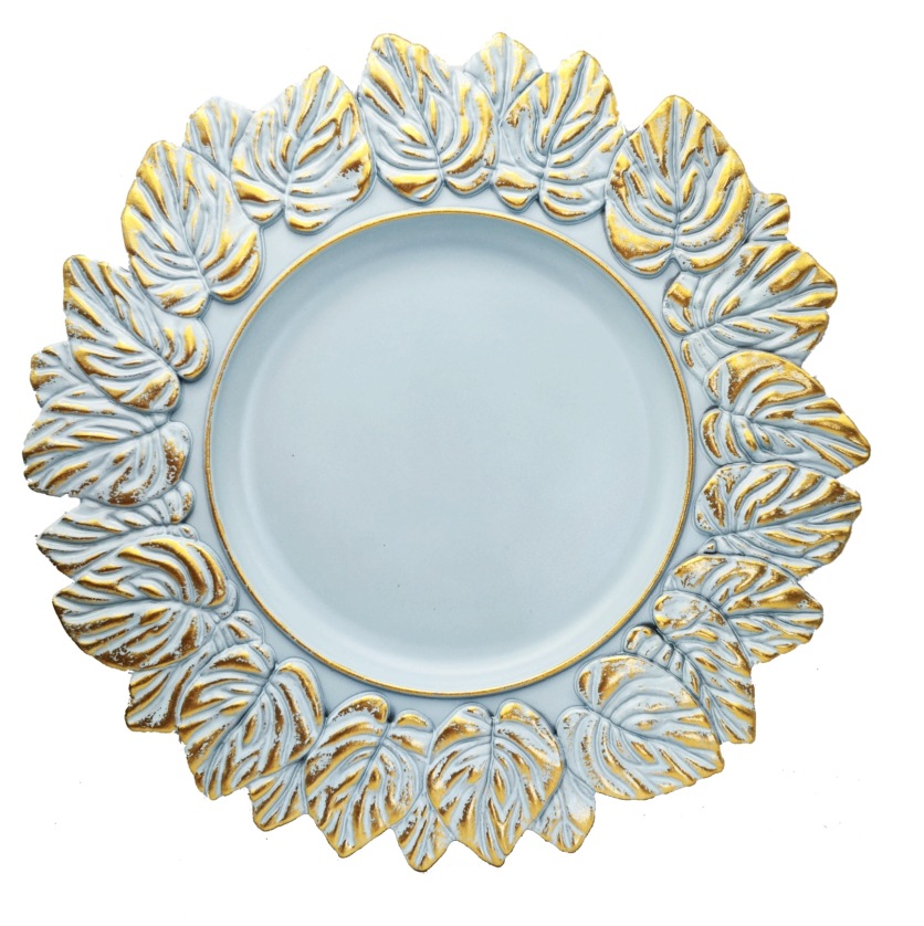 Bianco con bordo dorato