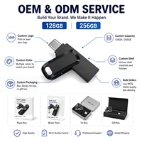 Penna USB OTG per Tablet e Smartphone Android, Ultra Dual Drive Type-C 128GB 256GB 150MB/s per Backup, Stock Originale