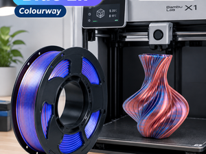 Filamento PLA de Seda de 1.75mm, Degradado Tricolor Arcoíris, Filamento para Impresora 3D con Acabado Mate y Sedoso para Bambu Lab Creality - Product Image 1