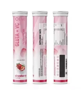 Comprimés Effervescents de Collagène & Vitamine C en Marque Blanche, Compléments de Beauté Éclaircissants pour la Peau ; pour Tous Sauf Femmes Enceintes - Product Image 1