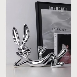 <span class=keywords><strong>Bugs</strong></span> Bunny Nhựa Thân Thiện Với Môi Rượu Vang Tủ Ánh Sáng Sang Trọng Hiện Đại Mạ Điện Thỏ Đơn Giản Phim Hoạt Hình Phòng Ngủ Phòng Khách Quà Tặng - Product Image 6