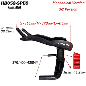 Winowsports Factory HB052 Cintre de Repos <span class=keywords><strong>Vélo</strong></span> Carbone TT, Extension de Guidon de <span class=keywords><strong>Triathlon</strong></span> pour Contre-la-Montre - Product Image 2