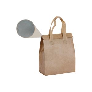Sac isotherme jetable personnalisé en non-tissé avec doublure en aluminium pour plats à emporter, gâteaux et café - Product Image 6
