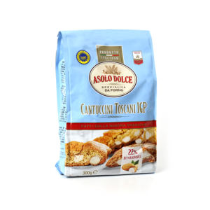 Biscotti Cantucci Dolci Toscani Asolo con Mandorle IGP Prodotti in Italia Modello 0103546 300g X 8pz - Product Image 1