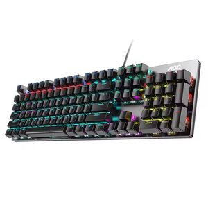 Full Size Wired Mechanical Keyboard Blue Switches 104-Key Rollover Free Colorful <b>Lighting</b> Effects Laptop PC <b>Gaming</b> - Product Image 1
