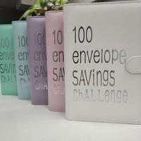 Vente chaude nouveau Design argenté A5 Kit Budget liant 100 enveloppe économie défi livre d'argent avec manches numérotées poches feuille