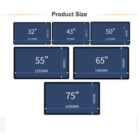 Panel LCD de Señalización Digital Android Ultra Delgado de 1080P Full HD para Interiores, Montado en el Suelo, para Ascensores, Tiendas Minoristas y Metro