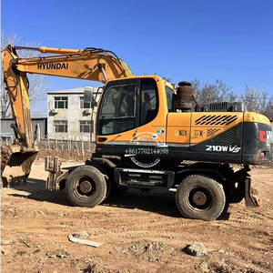 Excavatrice sur pneus d'occasion 21 tonnes, hydraulique, garantie 1 an, modèle 2023 Hyundai 210W-9t/R210W-9/R210W-7, moteur d'origine - Product Image 1