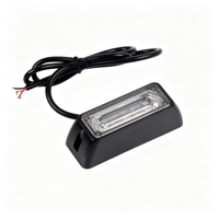 Feu de signalisation d'urgence LED 3W à 3 modes stroboscopiques, montage latéral, boîtier en alliage d'aluminium, multicolore, clignotant, pour tout-terrain