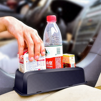 Boîte de rangement universelle pour l'espace entre les sièges de voiture, porte-gobelet, organisateur multifonction pour console centrale, téléphone, clés, articles divers, compatible avec la plupart des berlines, noir