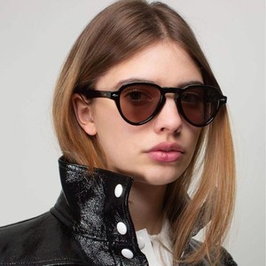 HATFIELDI Gafas de sol polarizadas retro con montura ovalada, protección UV400, gafas de moda unisex - Product Image 1