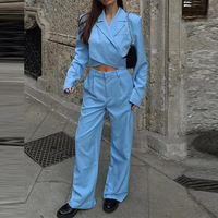 Logotipo personalizado invierno nuevo Otoño, sólido Crop Top dos piezas ropa de mujer 2 Set para tallas grandes 2 piezas con capucha/