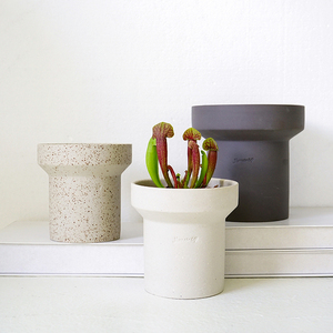 Su misura a forma di camino in ceramica vaso di fiori per la decorazione di casa giardino piccolo piatto rotondo succulento con Design dal vivo per uso esterno Desktop - Product Image 3