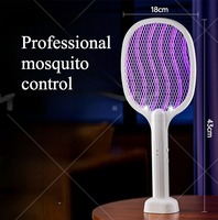 Raquette électrique anti-moustiques et lampe 2-en-1 rechargeable en gros : Super puissante, attraction automatique, chargement USB, prêt pour le dropshipping