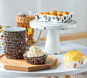 Rectangle Cupcake Liner Boîte De Papier Cuisson Bateau Forme Muffin Wrapper Pain Individuel Pain Conteneur Motif Imprimé Boulangerie Pan - Product Image 6