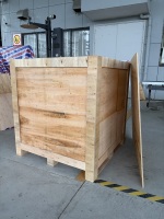 Caisse d'expédition pliable en contreplaqué, boîte en bois empilable pour l'emballage d'exportation et les équipements lourds