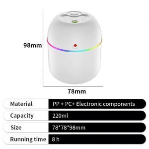 Diffuseur d'arômes de voiture miniature personnalisé, humidificateur d'air portable USB 220 ml pour les entreprises - Product Image 2