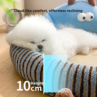 Tapis rafraîchissant en mousse à mémoire de forme pour chat et chien, rond, avec housse amovible et lavable, pour Bichon et petites races, usage intérieur