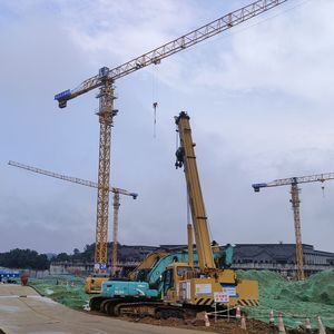 DAHAN QTZ500-8530 Flat Top Tower <span class=keywords><strong>Crane</strong></span> Kapasitas 25 Ton Tinggi Angkat Maksimum 350m Jangkauan 85m Mesin PLC Efisiensi Tinggi - Product Image 4