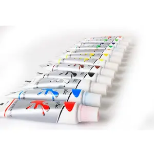 Craft smart acrylic paint,12 colors acrylic paint set of 12ml per tube paints acrylic.