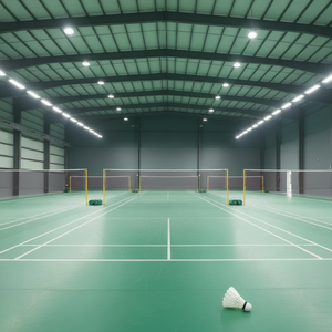 สนามกีฬาในร่มที่มีดีไซน์ทันสมัยและโครงสร้างเหล็กสำเร็จรูปน้ำหนักเบา เหมาะสำหรับบาสเกตบอล เทนนิส และแบดมินตัน - Product Image 6