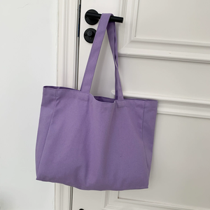 Bolso de lona de gran capacidad para mujer, con cierre magnético, suave, estilo urbano, alfabeto, Yoga, Universal, de un solo hombro - Product Image 6