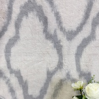 Couverture Douce en Fausse Fourrure de Lapin et Flanelle, Motif Géométrique Abstrait Moderne, Style Reversi, Luxe, Idéale pour Chambre ou Hôtel - Meilleure Vente