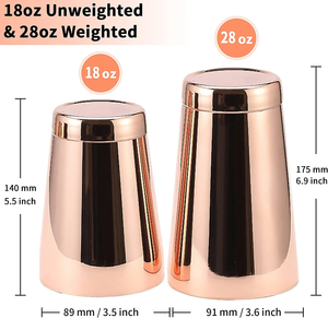 طقم شيكر كوكتيل بالجملة، مجموعة أدوات البارتندر، شيكر بوسطن معدني وزجاجي وفولاذ، جيجر، مادلر، صندوق هدايا مخصص مع شعارات - Product Image 4