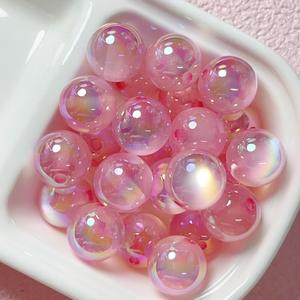 Mode 16Mm gelée oeil de chat trou droit perles en vrac bricolage téléphone portable chaîne matériel bijoux acrylique perles rondes - Product Image 4